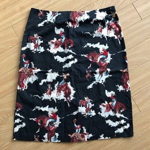Western Themed Pencil Skirt